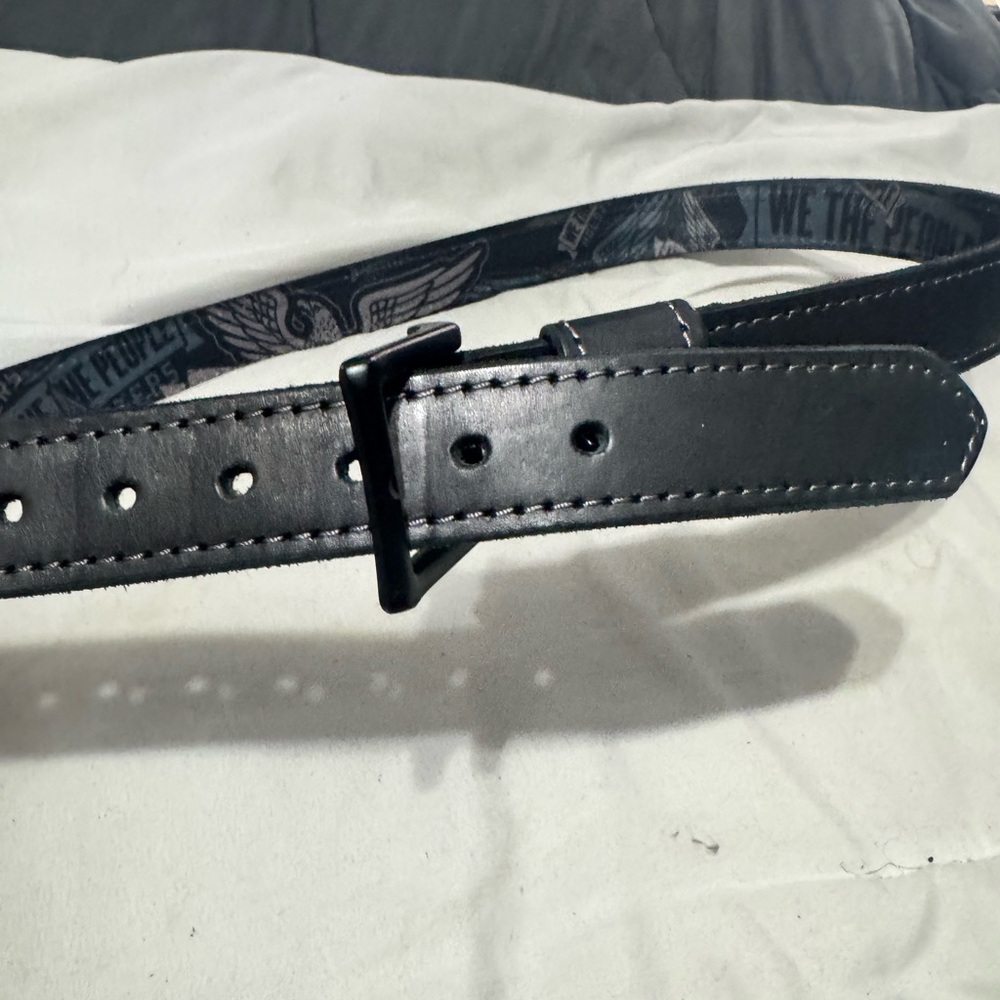 Sleek Black Belt Bag with Smooth Leather Finish. We The People black leather EDC